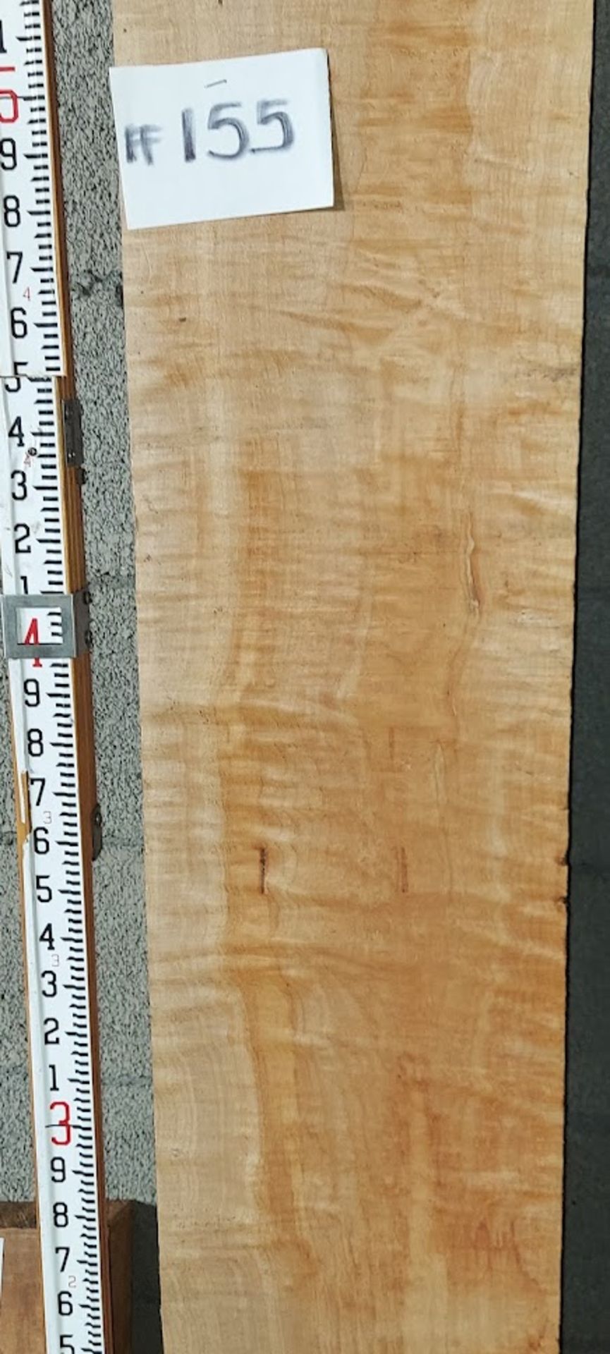 Maple Hardwood Lumber Slab, Size is approx. 96" x 9-1/2" x 2-5/8" Thick, Curly - Image 2 of 3