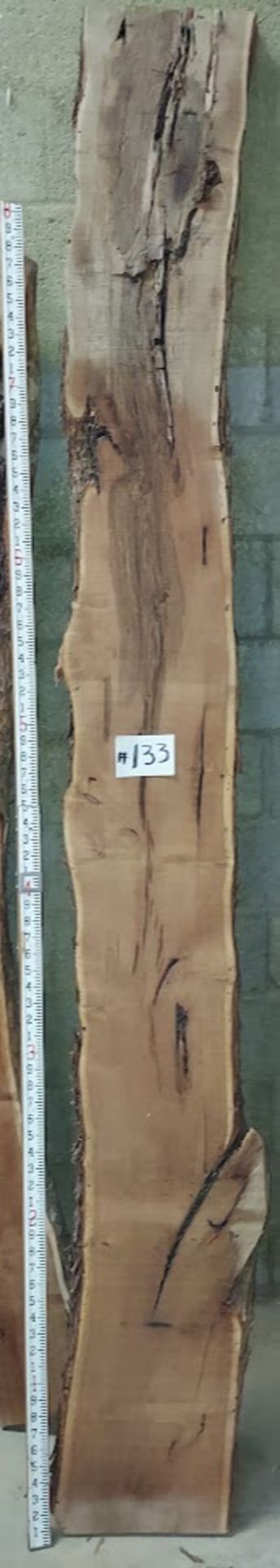 Mesquite Hardwood Lumber Slab, Size is approx. 108" x 11" - 12-1/2" x 2-1/4" Thick (Book Matched