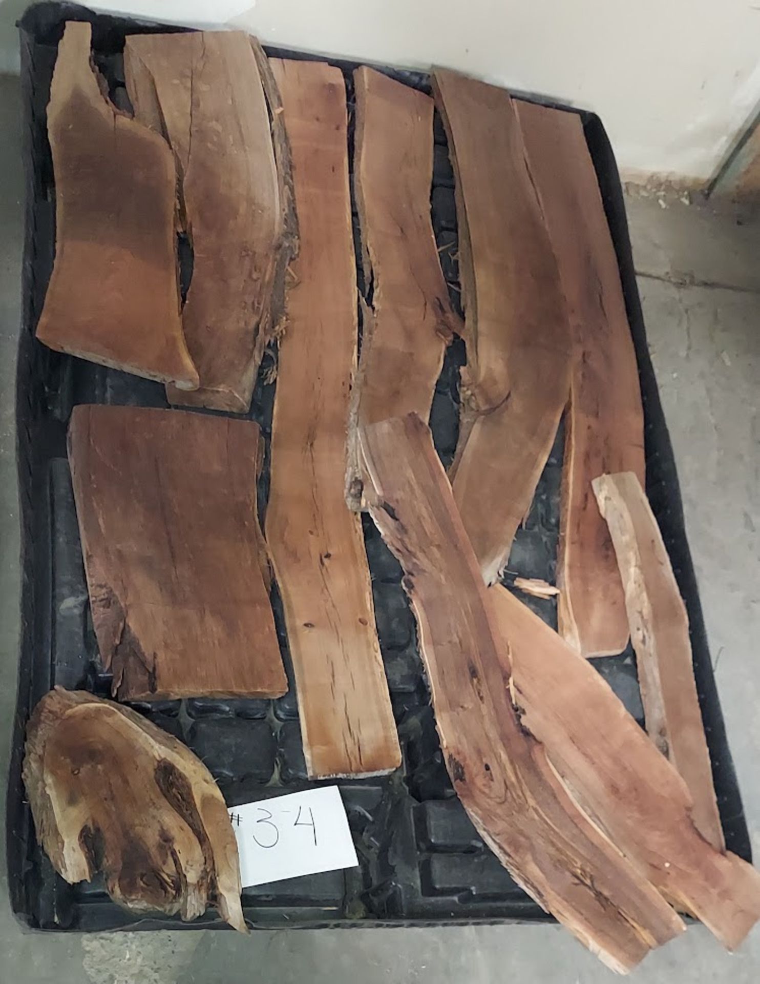 11 - Mesquite Hardwood Live Edge Boards, (pallet not included)