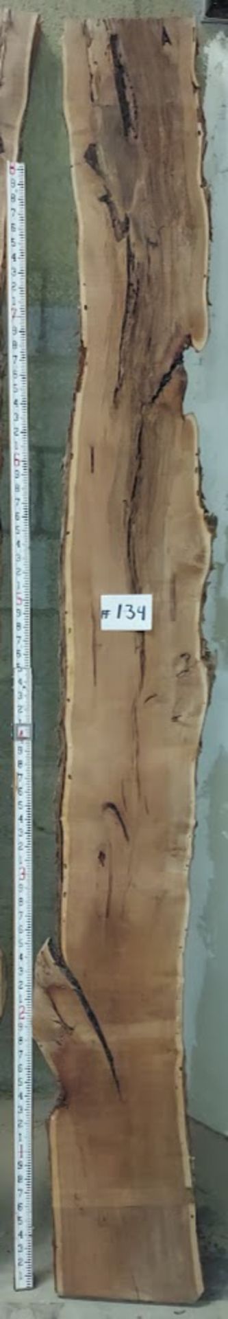 Mesquite Hardwood Lumber Slab, Size is approx. 108" x 9-1/2" - 13" x 2-1/4" Thick (Book Matched