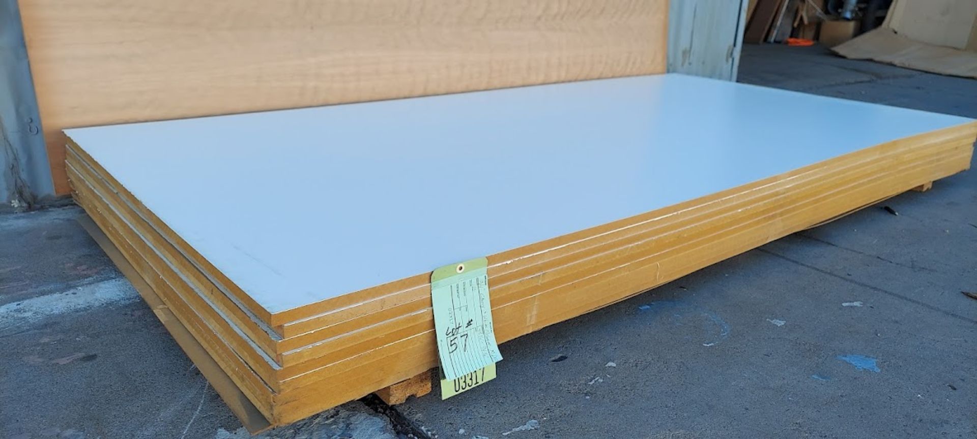 10 sheets - 3/4" Cherry & White Melamine MDF, 48-1/2" x 96-1/2" Sheets - Image 3 of 4