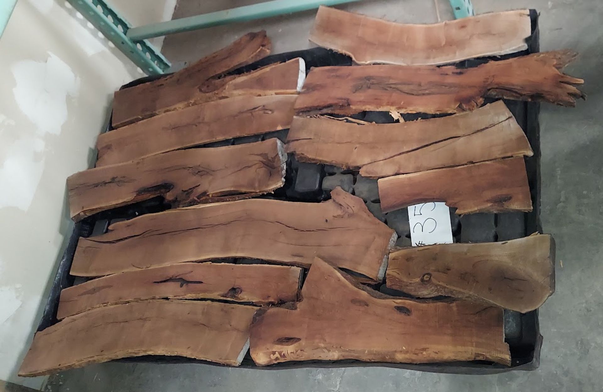 12 - Mesquite Hardwood Live Edge Boards, (pallet not included)