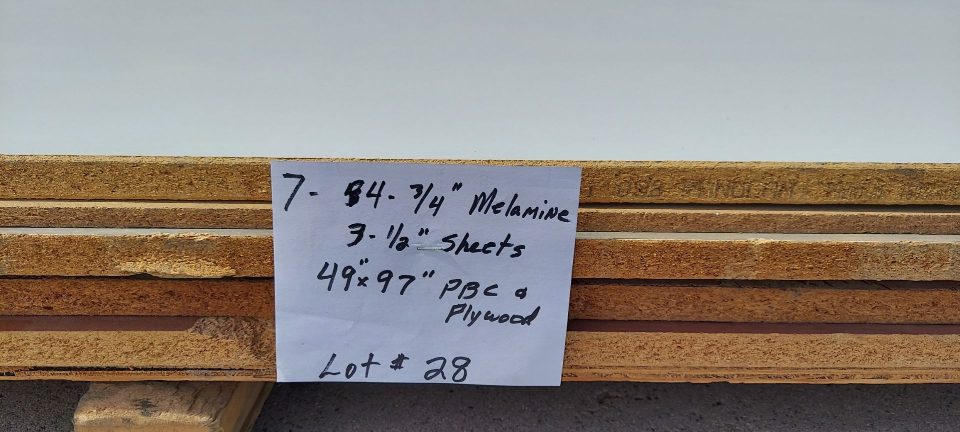 7 Sheets - (4 - 3/4" Melamine) 49” X 97” PBC Plywood - Image 4 of 4