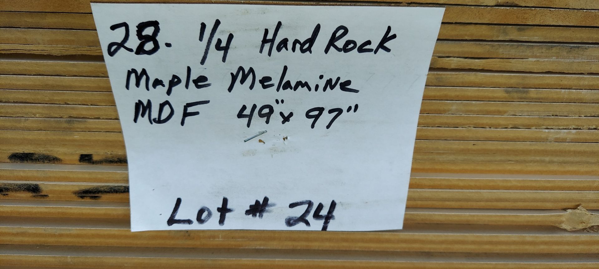 28 Sheets - 1/4" Hard Rock Maple Melamine MDF 49” X 97” - Image 5 of 5