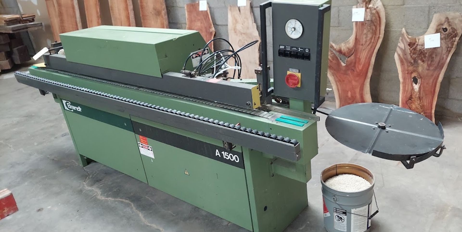 Brandt A-1500 Edgebander with 9' Conveyor, Trim & Buff Motors, 70mm Height, Glue Pot with Extra - Image 6 of 8