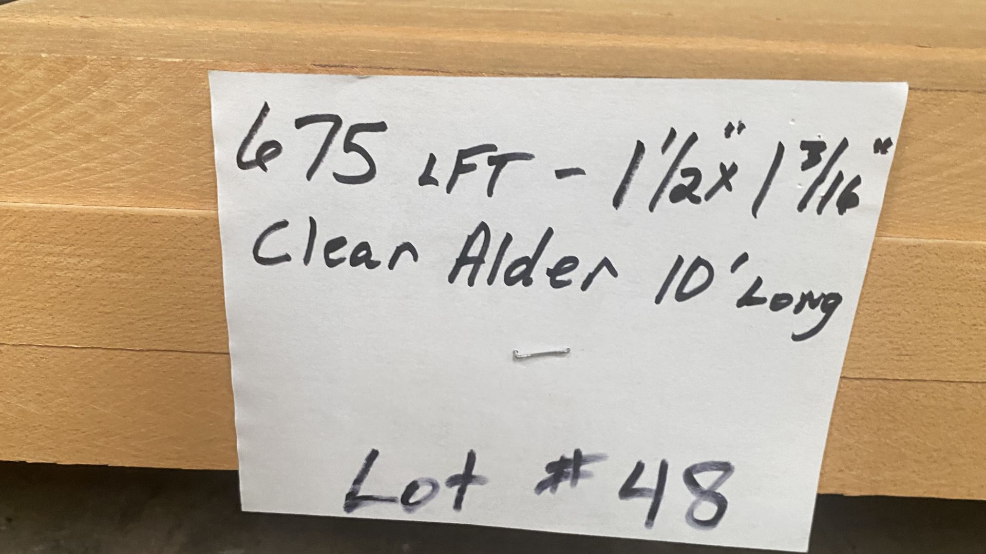 675 LFT 1 - 1/2" X 1-3/16" Clear Alder 120" Long - Image 5 of 5