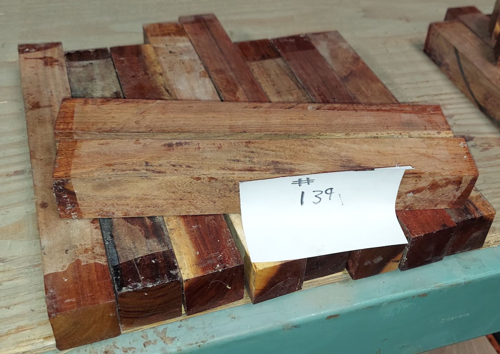 10 - Cocobolo Turning Blanks, 1.5" x 1.5" x 12"