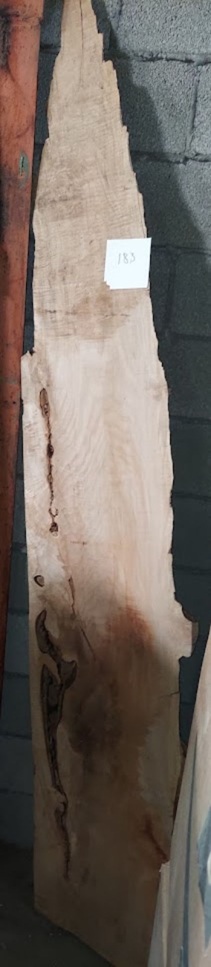 Figured Maple Hardwood Lumber Slab, Size is 89" x 10" - 18" x 2.5" Thick