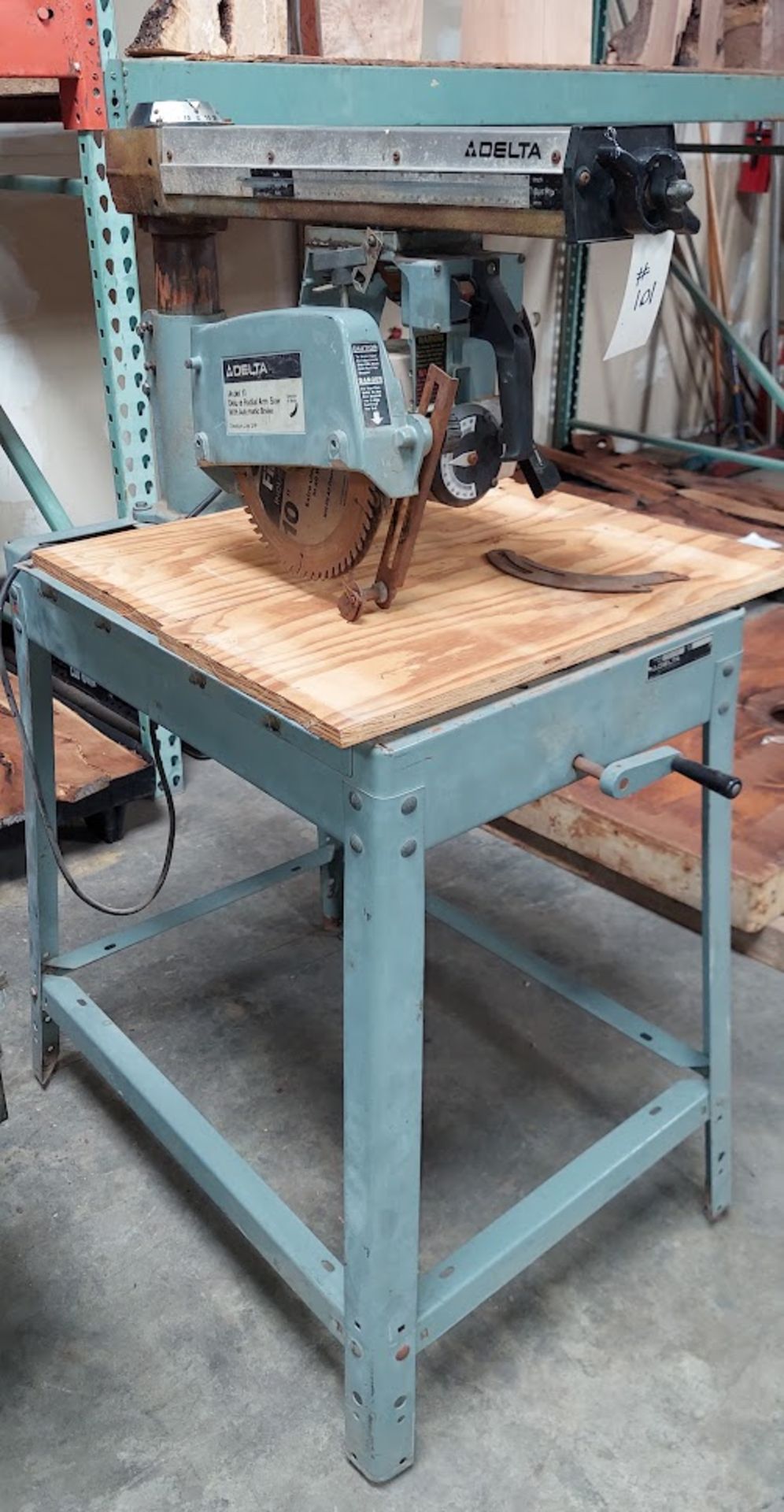 Delta 10" Radial Arm Saw, Model #33-990, 120 volt ph Motor - Image 2 of 2