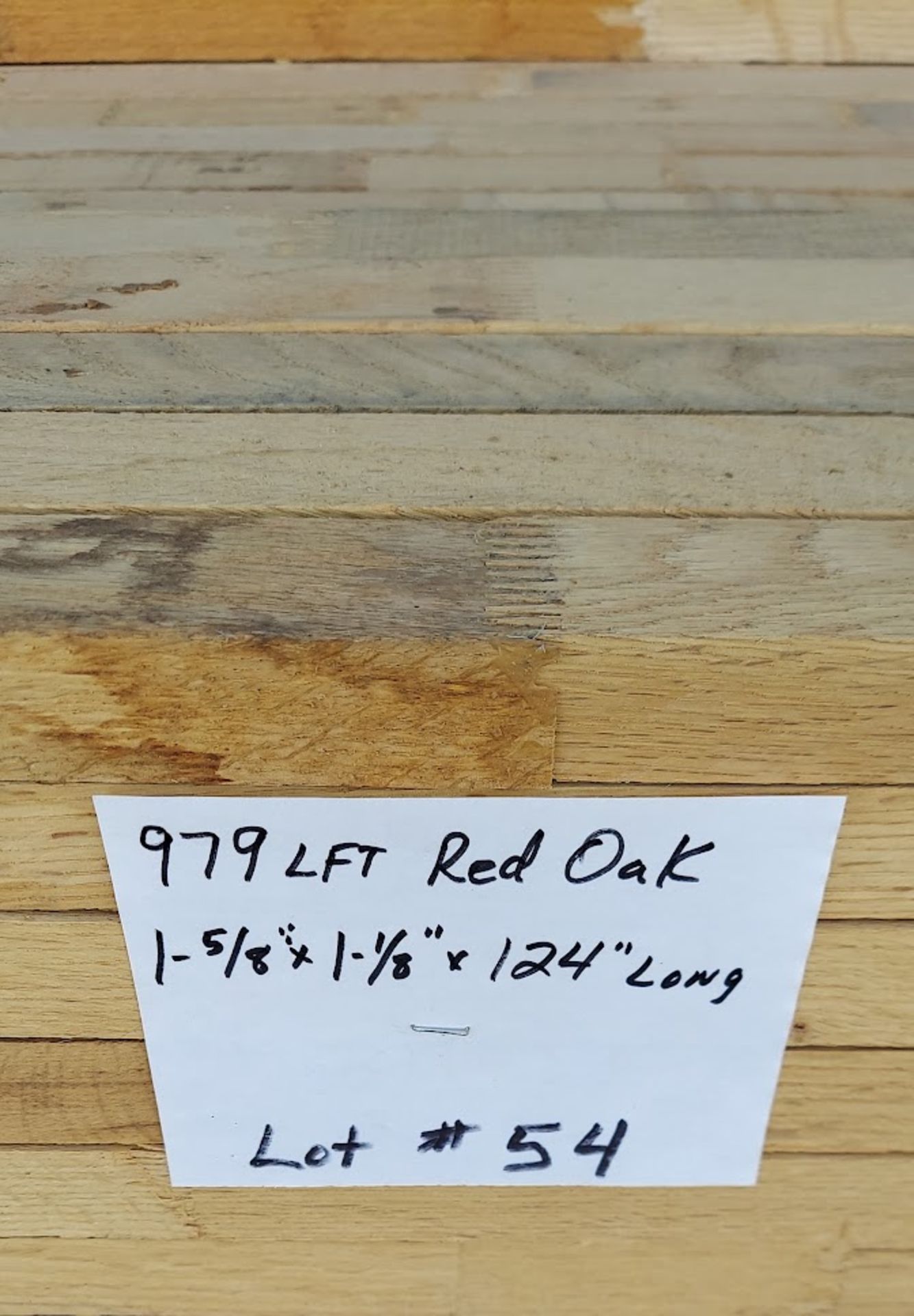 979 LFT Red Oak 1-5/8" X 1-1/2" X 124" Long - Image 5 of 5