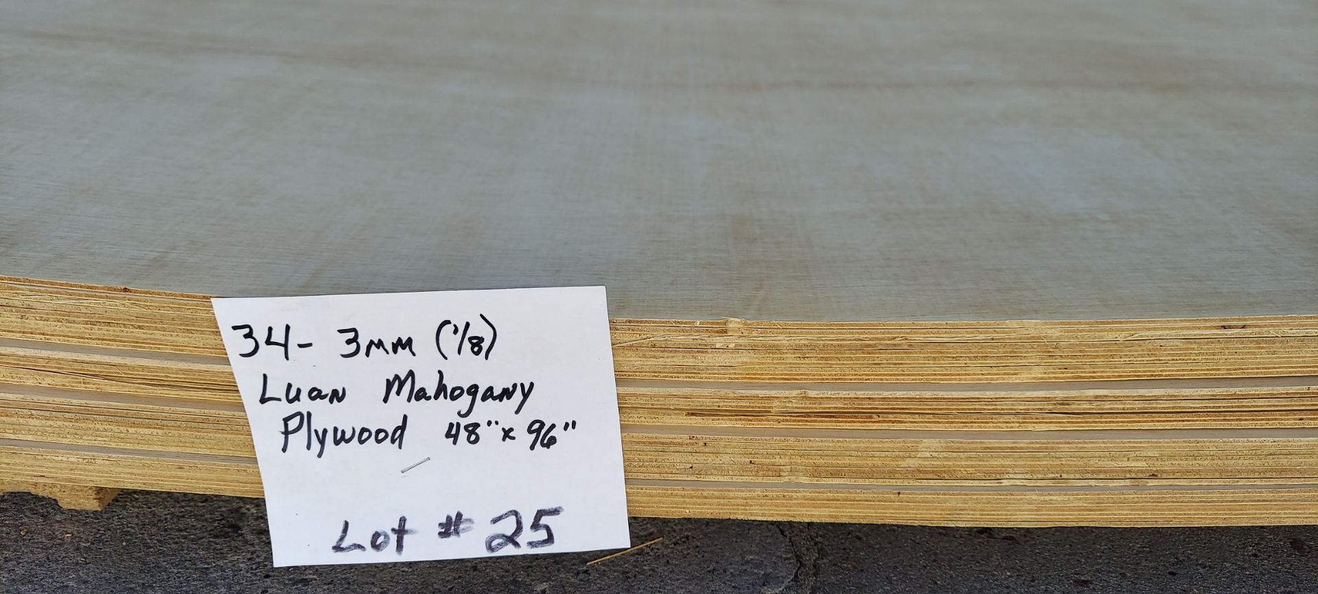 34 Sheets - 3mm (1/8) Luan Mahogany Plywood 48” X 96” - Image 4 of 4
