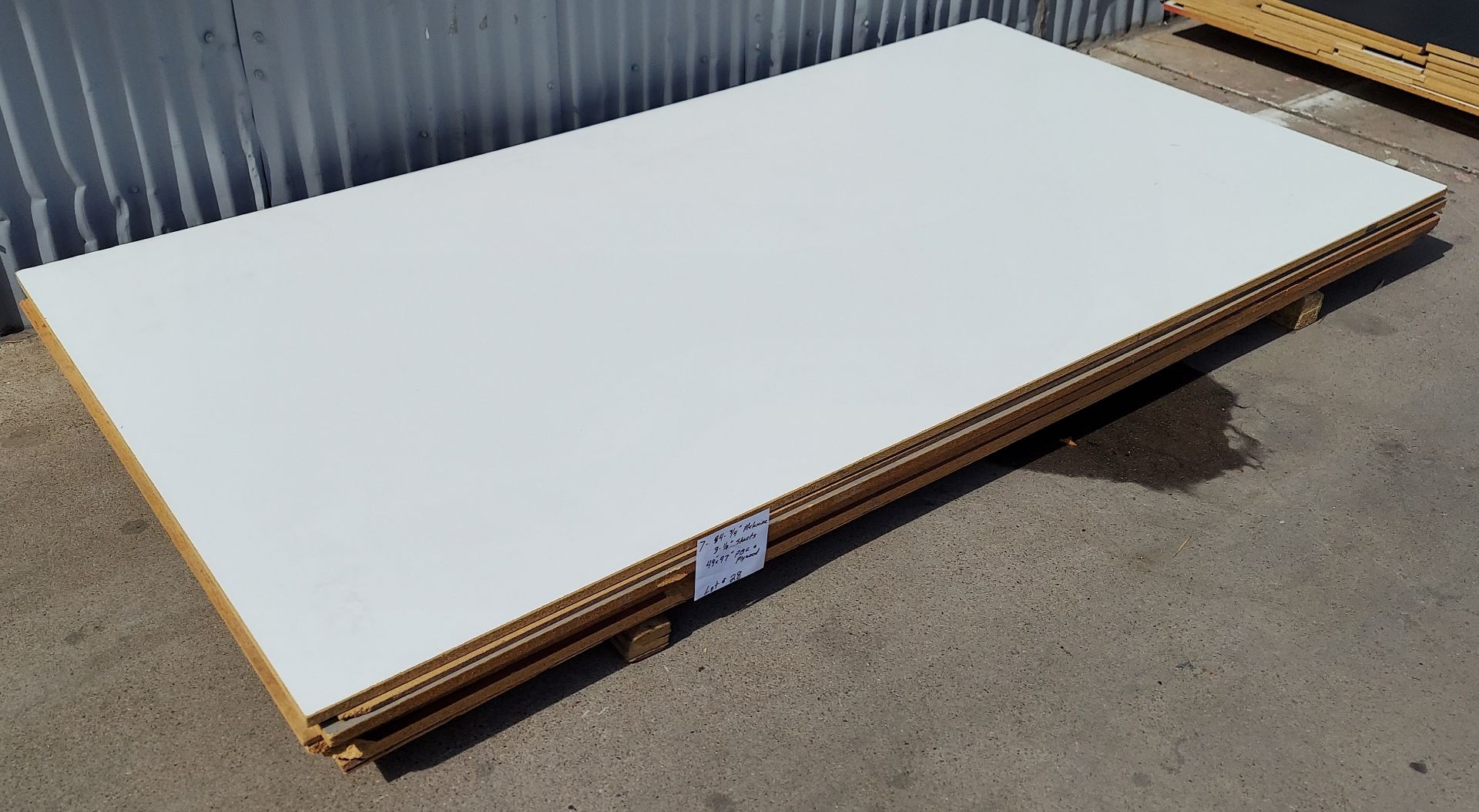 7 Sheets - (4 - 3/4" Melamine) 49” X 97” PBC Plywood - Image 2 of 4