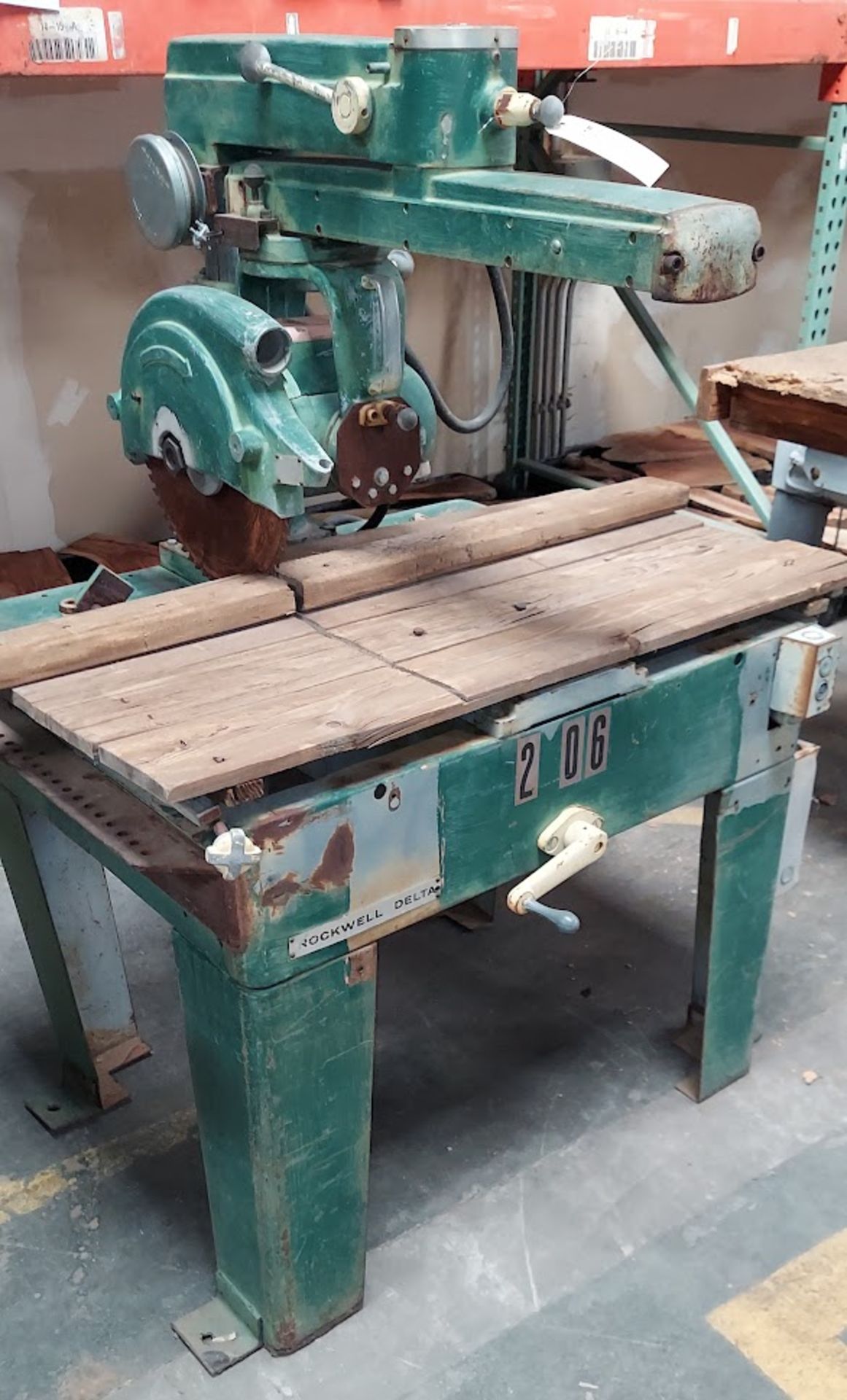 Delta / Rockwell 14" Radial Arm Saw, Model #14-RAS, 3 Hp 230/460 volt 3ph Motor, Made in 1972