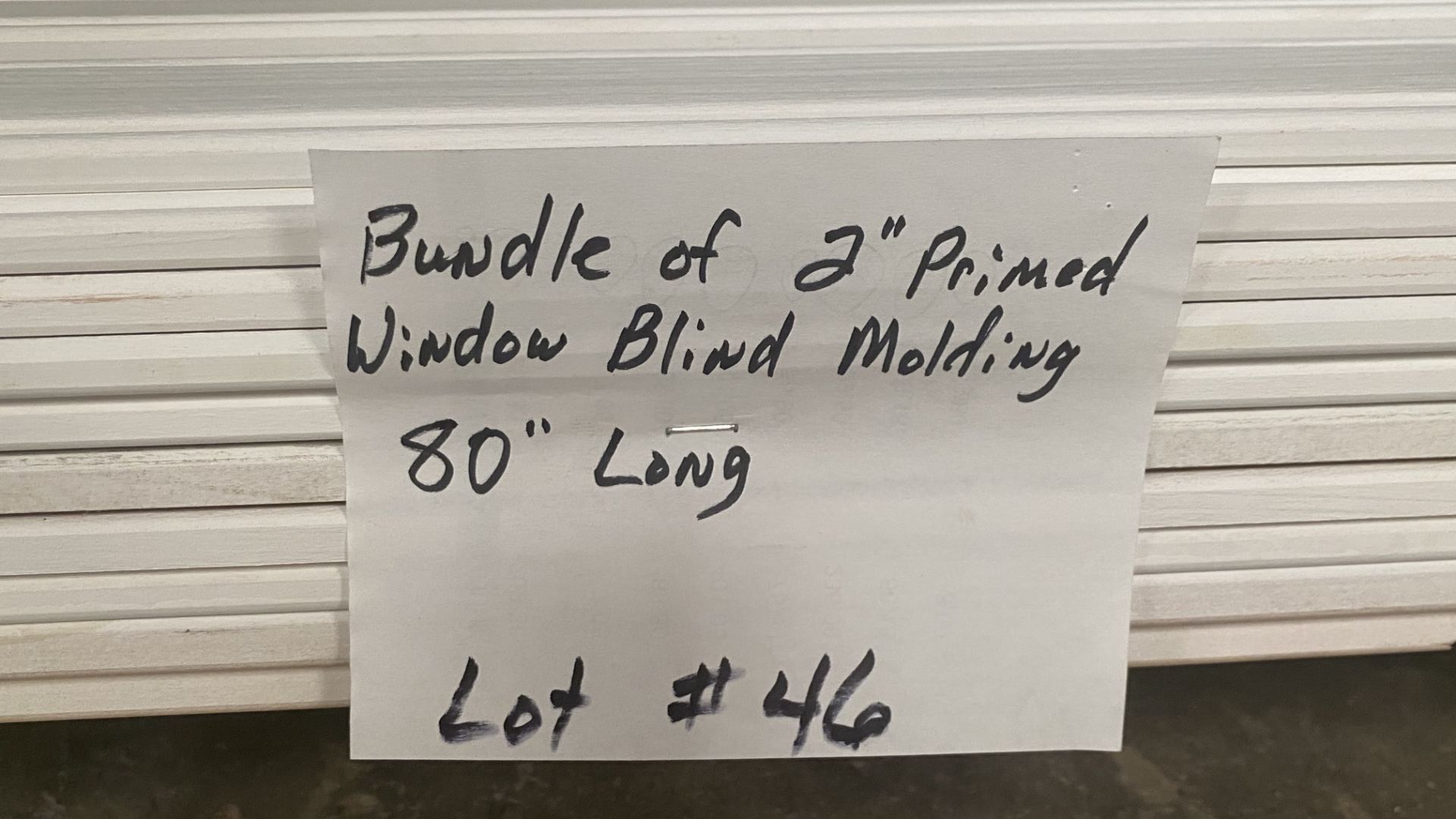 Bundle of 2" Primed Window Blind Molding 80" Long - Image 5 of 5