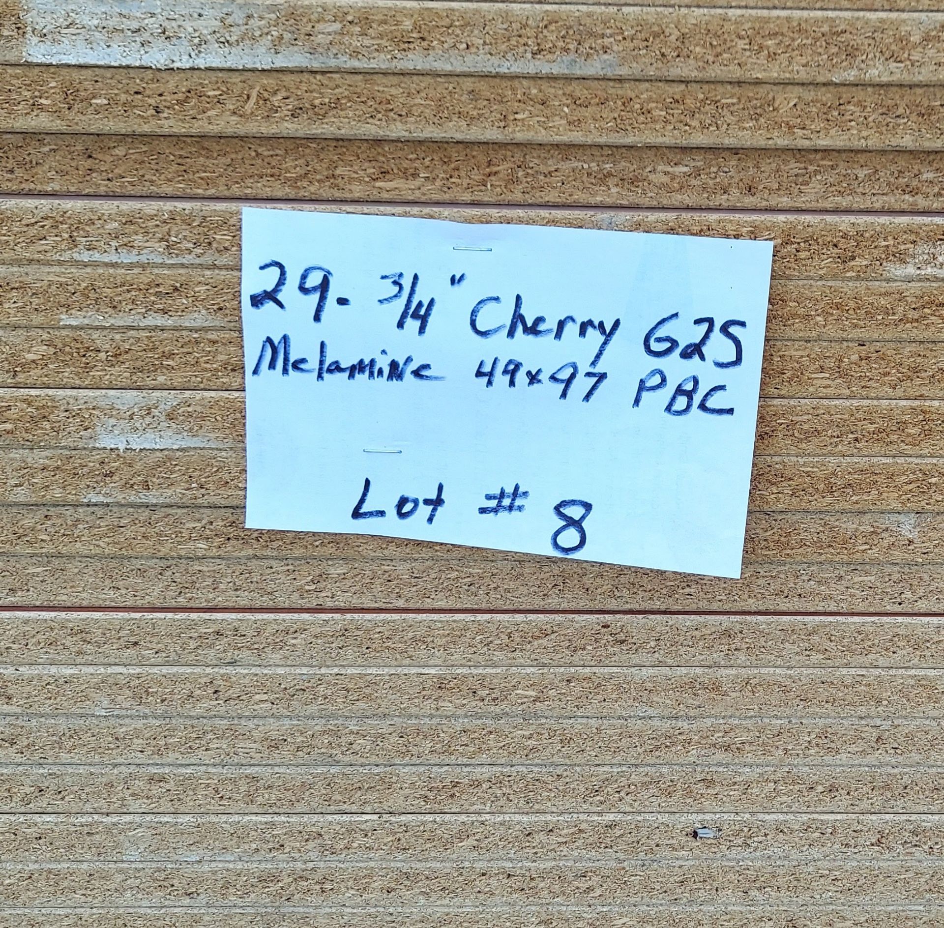 29 Sheets - 3/4" Cherry G2S Melamine 49" X 97" PBC - Image 5 of 5