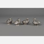 Four French silver Animals