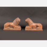 Pair of Romanesque Lions