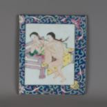 Chinese erotic porcellain plate