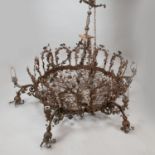 Monumental iron chandelier