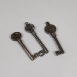 Three venetian iron keys