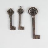 Three venetian iron keys
