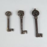 Three venetian iron keys