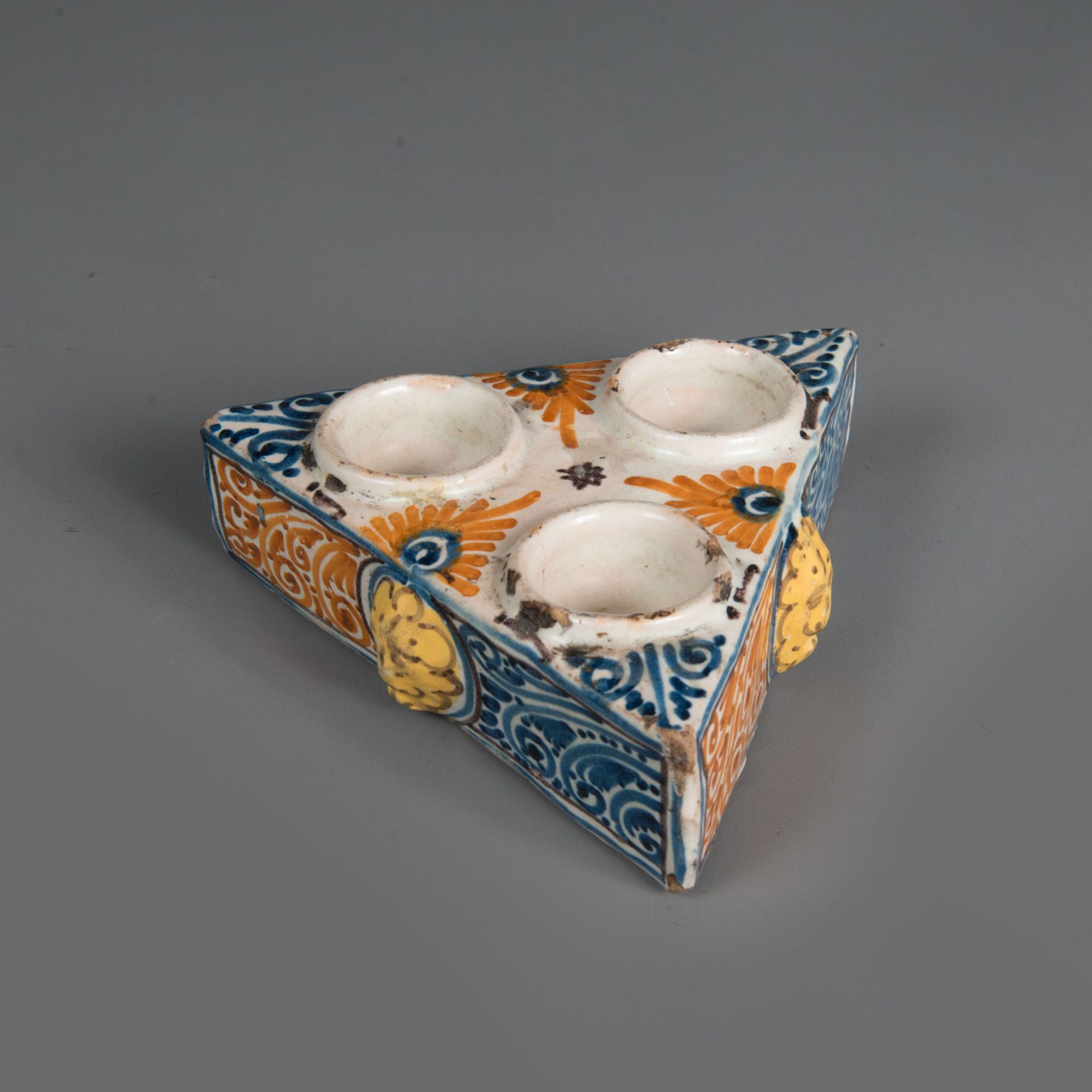 Spanish ceramic inkwell