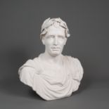 Plaster bust of Roman Emperor