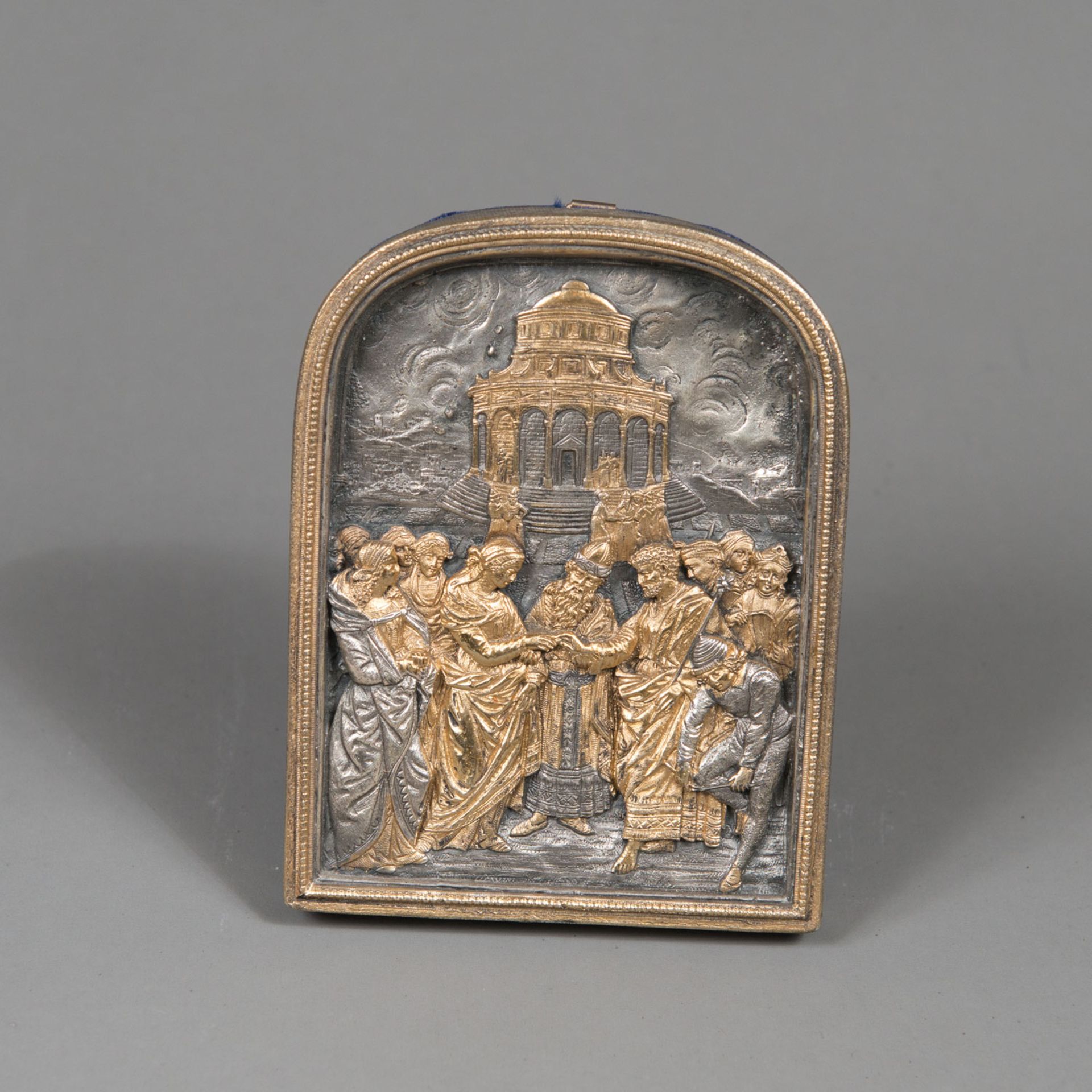 Silver plaque in Renaissance manner.