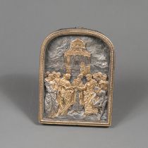 Silver plaque in Renaissance manner.