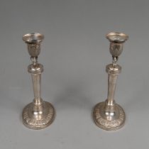 Pair of Empire Silver Candles Sticks