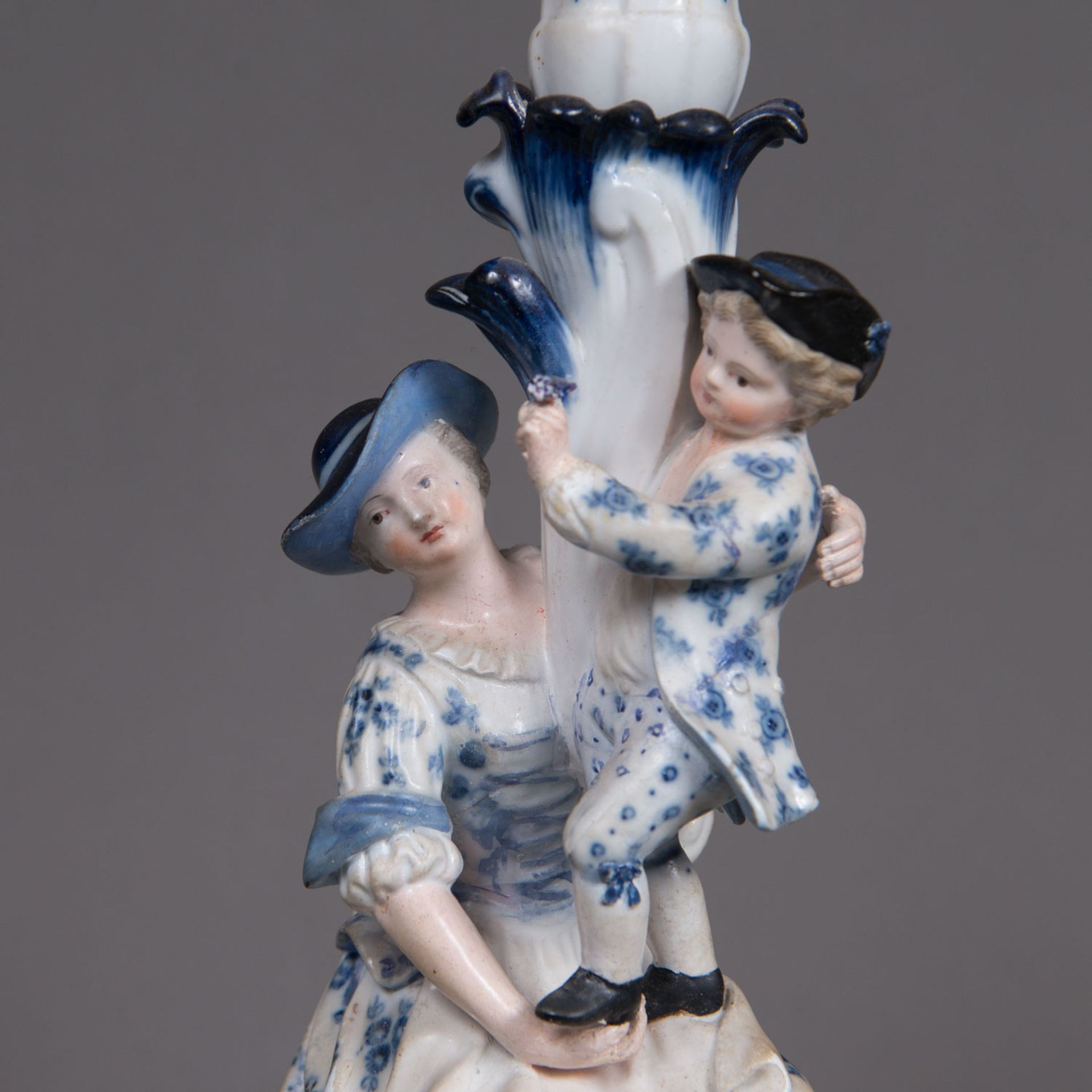 Pair of Meissen Porcelain Candle Sticks - Image 2 of 3