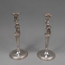 Pair of Empire Silver Candles Sticks