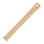 BRACELET BANDEAU SEMI-ARTICULÉ EN OR ET DIAMANTS, SIGNÉ CARTIER, COLLECTION PENELOPE