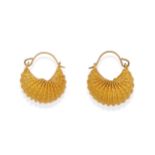 PAIRE DE BOUCLES D'OREILLES EN OR 22KT