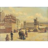 JEAN LEREU "Vieille France". Olio su tela. Cm 49,5x69. Opera firmata in basso a destra J. Lereu.