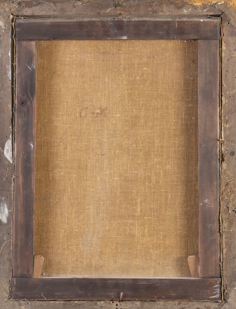 Maestro emiliano del XVII secolo. "Crocifissione". Olio su tela. Cm 61,5x45,5. Cornice coeva riadatt - Image 3 of 3