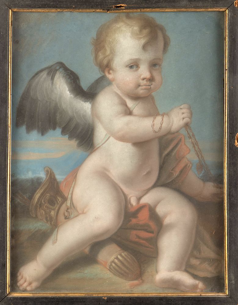 Maestro del XVIII secolo. "Cupido". Pastello su carta. Cm 50x38. - Image 2 of 3