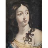 Maestro del XVIII secolo. "Giovane donna" Olio su tela. Cm 43x34.