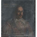 Maestro del XVII secolo. "Ritratto di Alberto Tortorelli". Olio su tela. Cm 86x81. (restauri)