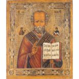 Icona raffigurante Santo. Arte ortodossa, XIX secolo. Cm 31x26,5.