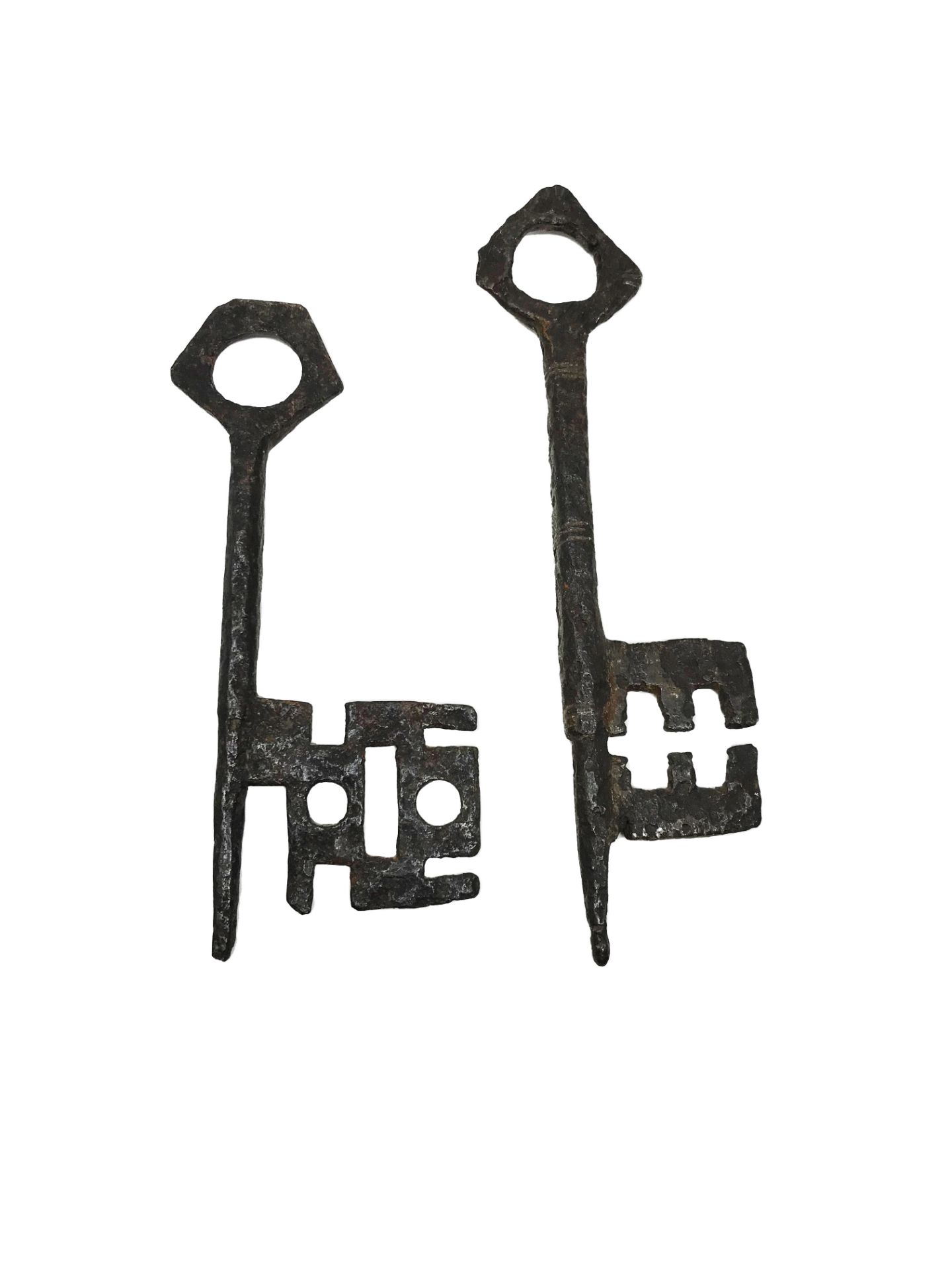 Two gothic keys14, 1 - 17 cm.Part of the chapter "From the Time of the Cathedrals". - Image 2 of 2