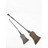Two ember shovels58 and 41 cm