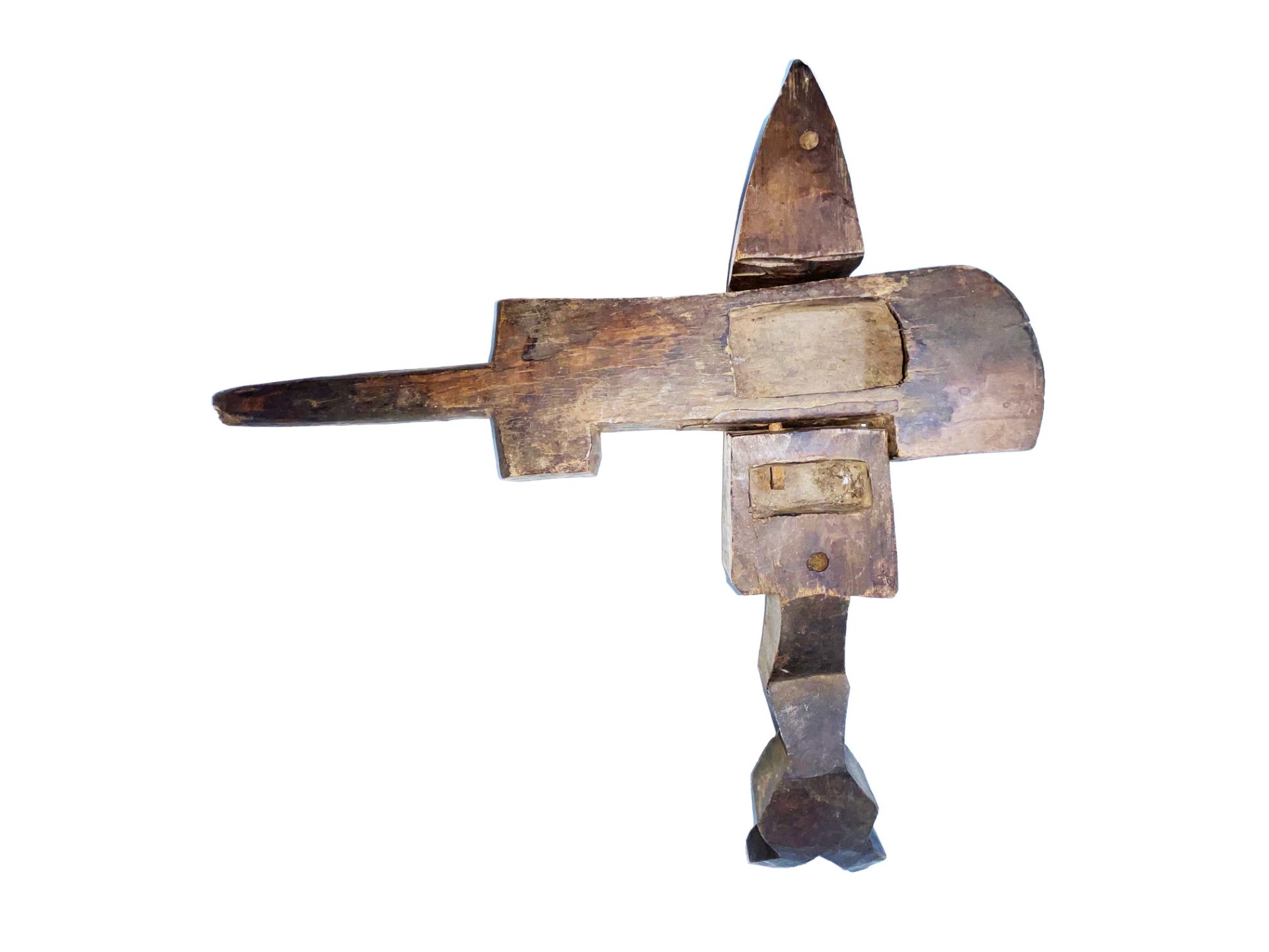 Bambara wooden lock. 20th century39,5 x 40,5 cm. NB: Works according to the principle of the - Image 2 of 2