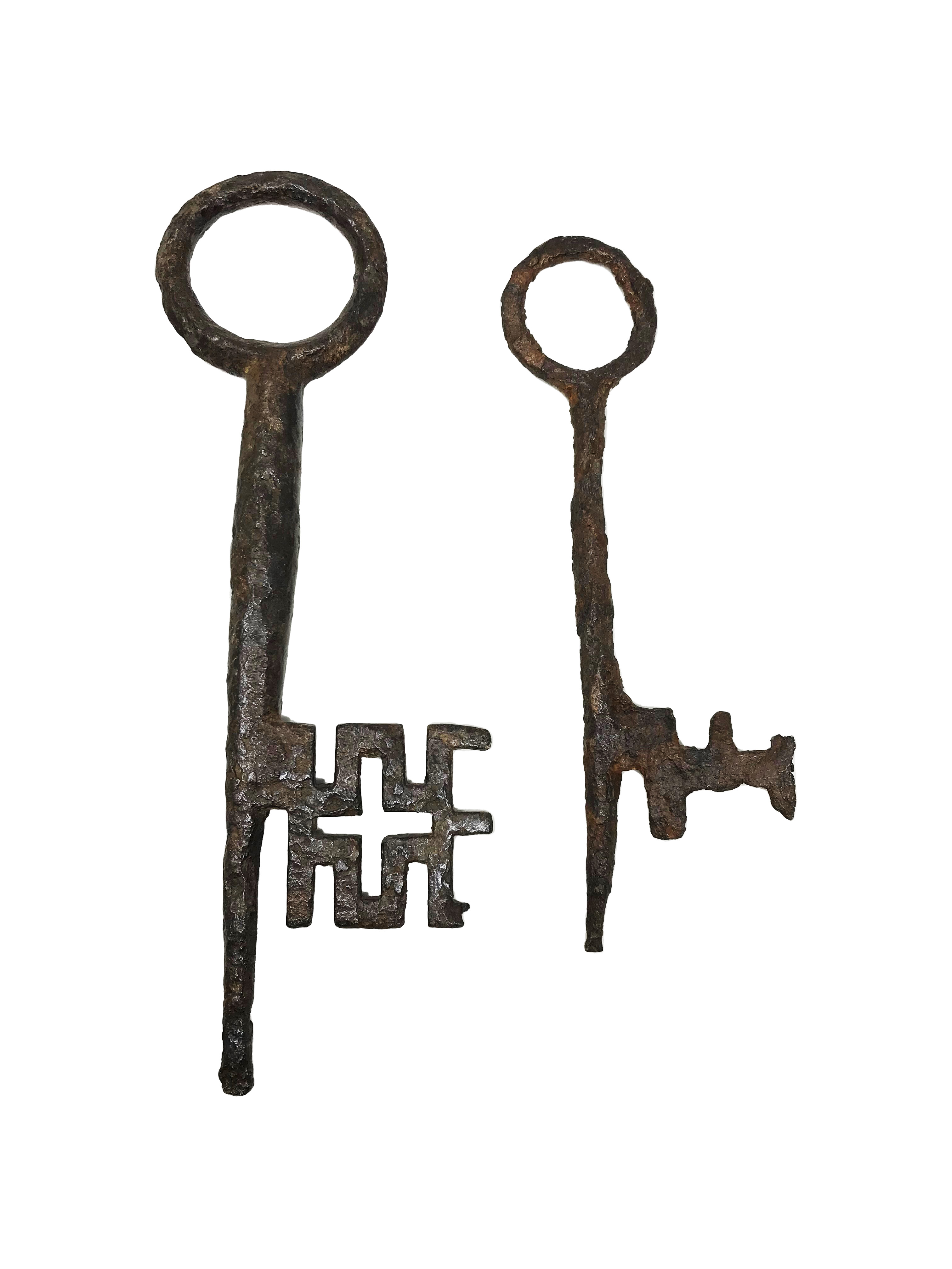 Two gothic keys21, 8 - 17, 2 cm. Part of the chapter "From the Time of the Cathedrals". - Bild 2 aus 2