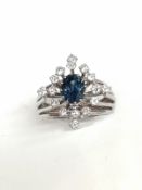 Brillant Saphir Damenring