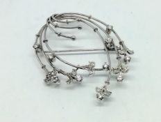 Brosche mit Altschliffdiamanten