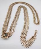 Silberne Chatelainekette, 19.Jh.,