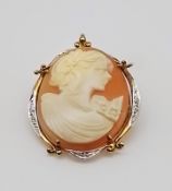 Camee Anhänger/Brosche