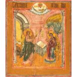 Russian icon "Annunciation". - Russia, 19th cent. - 31x26 cm.